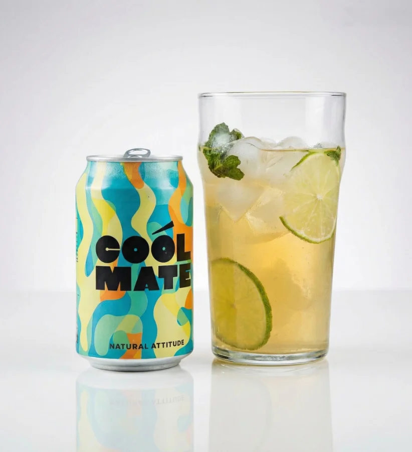 Super refreshing recipe with COOLMATE Healthy COOLMATE drink with ice and mint