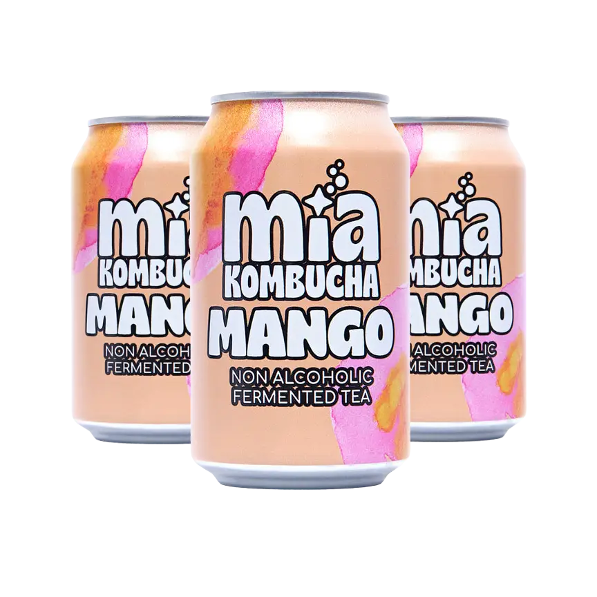MIA Kombucha with Mango Can Pack